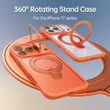 CaseSun-Magnetic Dual Stand Clear Case For iPhone 17/16/15/14 Series