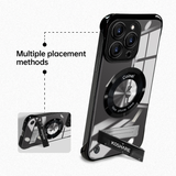 Ultra Clear Frameless Magnetic Stand Case for iPhone 16 Pro Max