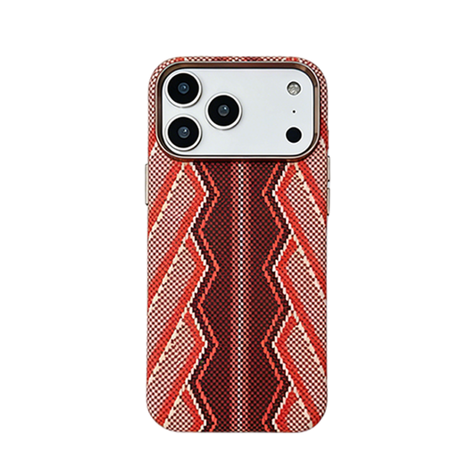 CASESUN Red Serpent Kevlar textured Slim MagSafe Case for iPhone 17 Series