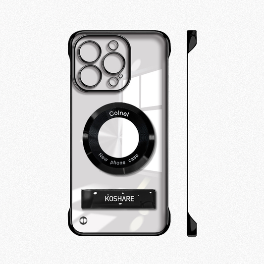 Ultra Clear Frameless Magnetic Stand Case for iPhone 16 Pro Max