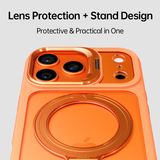 Dual built-in stand design on CASESUN clear iPhone case