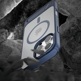 Metal Finish Magnetic Case with Wing Stand For iPhone 16 Pro Max