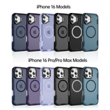CaseSun-Magnetic Matte Finish 2-in-1 Shockproof Case For iPhone 17 Series