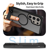 CaseSun-Matte Magnetic Armor Kickstand Case For Samsung S25 Ultra/Edge/Plus
