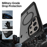 CaseSun-Matte Magnetic Armor Kickstand Case For Samsung S25 Ultra/Edge/Plus