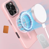 CaseSun-Magnetic Silicone Lens-Stand Case for iPhone 16 Pro Max