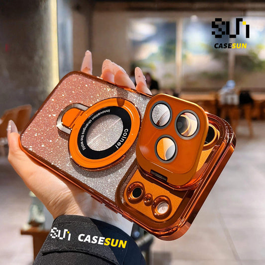 CASESUN Dual-Layer Invisible Frame Glitter-Plated Case For iPhone 17 Series