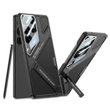 Magnetic Leather Kickstand Case for Samsung Galaxy S25 Ultra