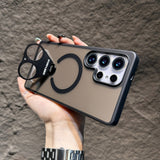 CaseSun-Tri-Ring Magnetic Stand Case For Samsung S25 Ultra