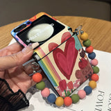 CASESUN Oil Painting Heart Case for Samsung Galaxy Z Flip 6/5/4/3