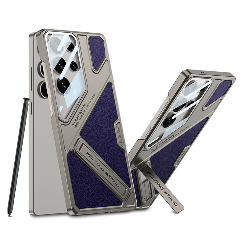 Magnetic Leather Kickstand Case for Galaxy S25 Ultra | CASESUN®