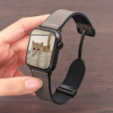 CASESUN Genuine Leather Ultra Magnetic Band For iwatch Series 11/10/9/8