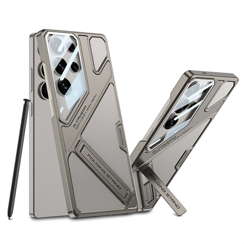 Magnetic Leather Kickstand Case for Galaxy S25 Ultra | CASESUN®