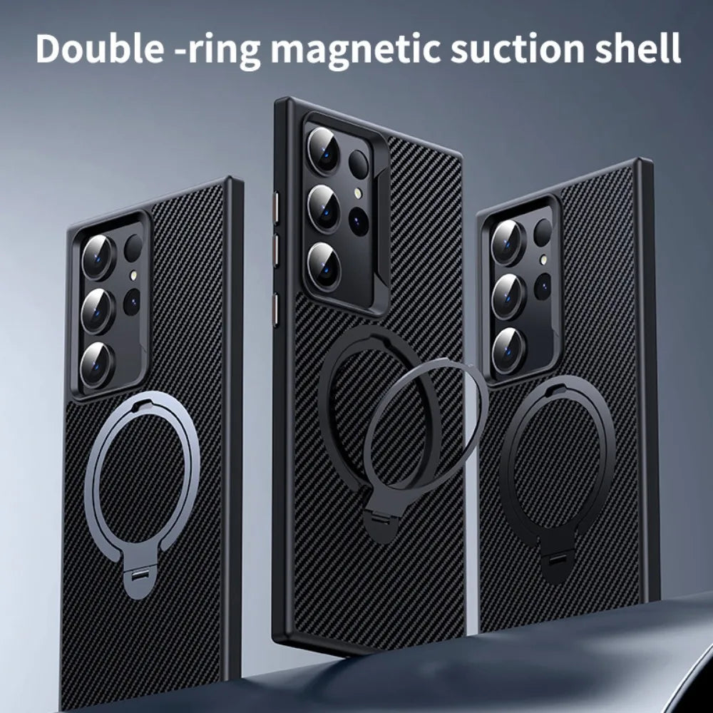 360° Magnetic Ring Stand Case for Galaxy S25 Ultra| CASESUN®