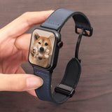 CASESUN Genuine Leather Ultra Magnetic Band For iwatch Series 11/10/9/8