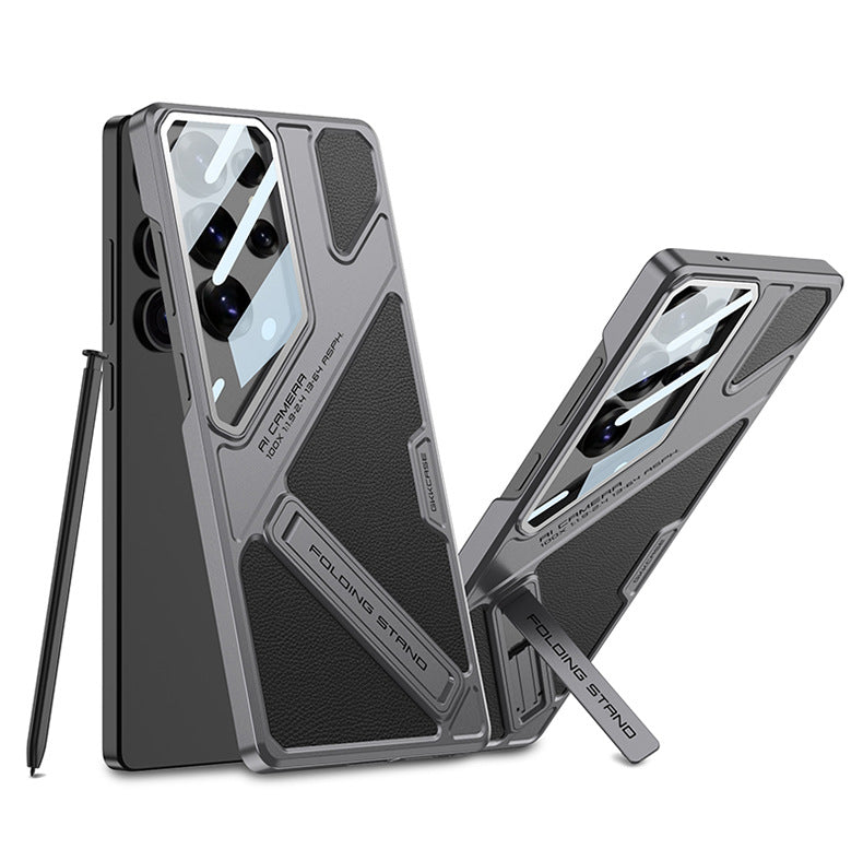 Magnetic Leather Kickstand Case for Galaxy S25 Ultra | CASESUN®