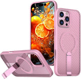 Magnetic Breathable For iPhone Case With Kickstand