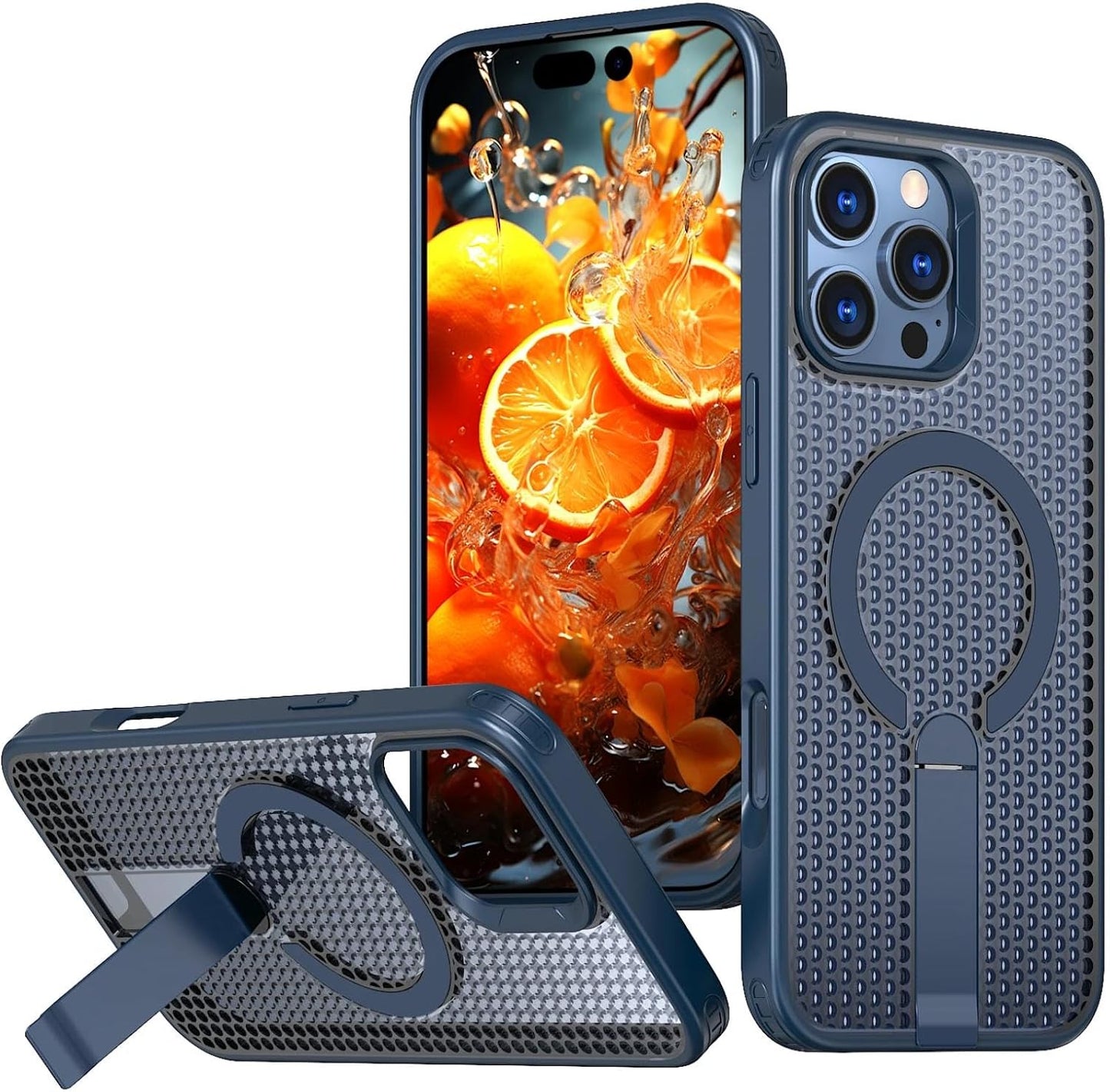 Magnetic Breathable For iPhone Case With Kickstand| CASESUN®