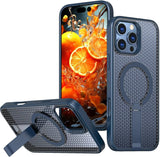 Magnetic Breathable For iPhone Case With Kickstand