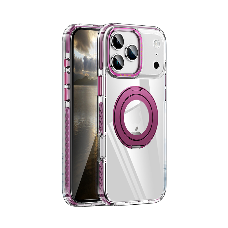 iPhone 17 Pro Max clear magnetic case available in purple