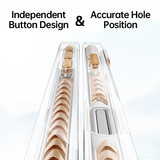 CASESUN-iPhone 17 Pro Max case with independent button design and precise cutouts for ports.