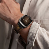 CASESUN Men's Genuine Leather Apple Watch Strap