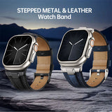 CASESUN Men's Genuine Leather Apple Watch Strap