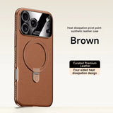CASESUN Heat-Dissipation Pivot Leather Case for iPhone 17/16/15 Series