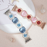 Elegant Rose Apple Watch Band – Jewelry-Inspired Bracelet for Women