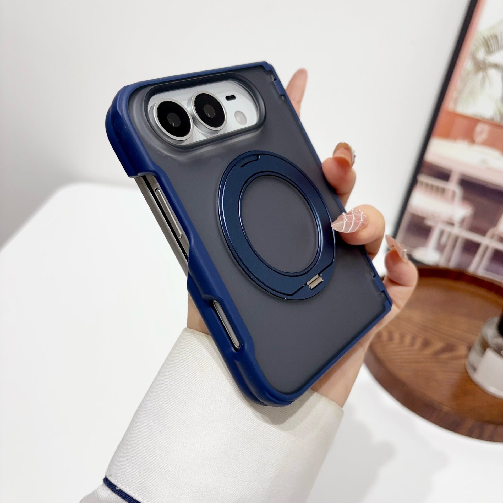 Dark Blue,Includes a stand