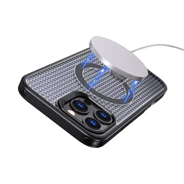 Magnetic Breathable For iPhone Case With Kickstand| CASESUN®