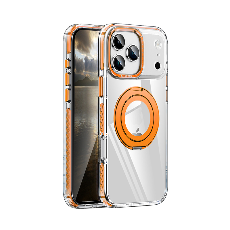 iPhone 17 Pro Max clear magnetic case available in Orange