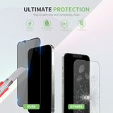 CASESUN-Premium Privacy Blue Light HD Glass Screen Protector for iPhone Series