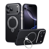 CASESUN-Carbon Fiber Texture 360° MagSafe Stand Case for iPhone 17 Pro Max