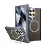 CASESUN Transparent Black Matte Drop-Proof Stand Case For Samsung S26 Ultra