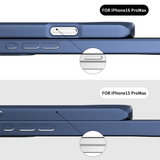 Metal Finish Magnetic Case with Wing Stand For iPhone 16 Pro Max