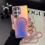 CaseSun-Colorful Magnetic Case With Lanyard For Samsung S25 Series