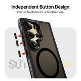 CASESUN Transparent Black Matte Drop-Proof Stand Case For Samsung S26 Ultra