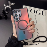 CaseSun-Colorful Magnetic Case With Lanyard For Samsung S25 Series