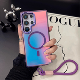 CaseSun-Colorful Magnetic Case With Lanyard For Samsung S25 Series
