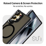 CASESUN Transparent Black Matte Drop-Proof Stand Case For Samsung S26 Ultra