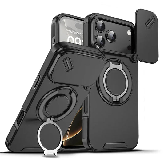 TitanGuard Premium Armor Kickstand Case For iPhone 17 Pro Max