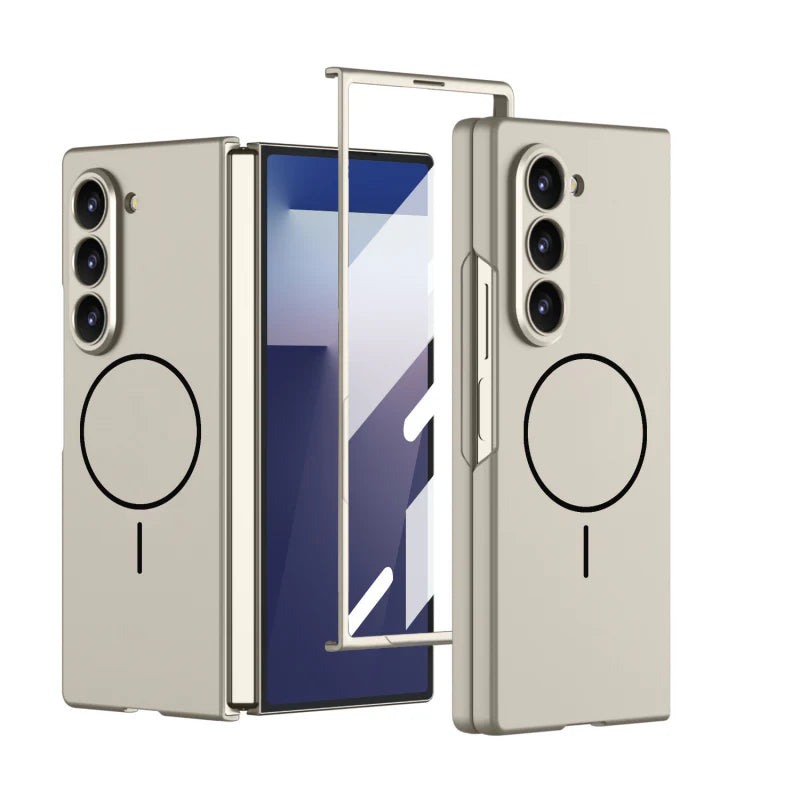 CASESUN Galaxy Z Fold 7 Magnetic Slim Case with Built-in Screen Film