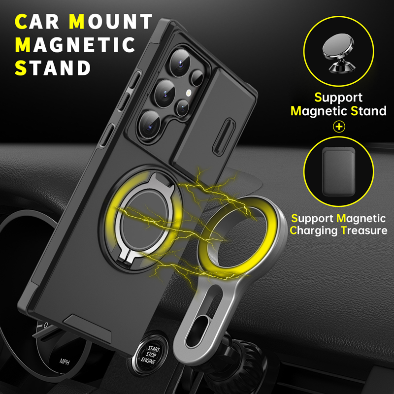 Premium Armor Kickstand Case for Samsung S25 Ultra| CASESUN®