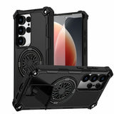 Invisible Fold Stand Magnetic Armor Case For Samsung S25 Edge