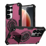 Invisible Fold Stand Magnetic Armor Case For Samsung S25 Edge