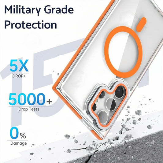 CrystalShield Magnetic Bracket Case for Samsung S25 Ultra