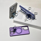 CaseSun-Tri-Ring Magnetic Stand Case For Samsung S25 Ultra