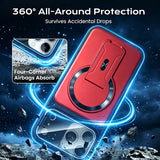 CASESUN Full-Coverage Shock-Resistant Invisible Stand Case for iPhone 17 Series