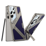 Magnetic Leather Kickstand Case for Samsung Galaxy S25 Ultra